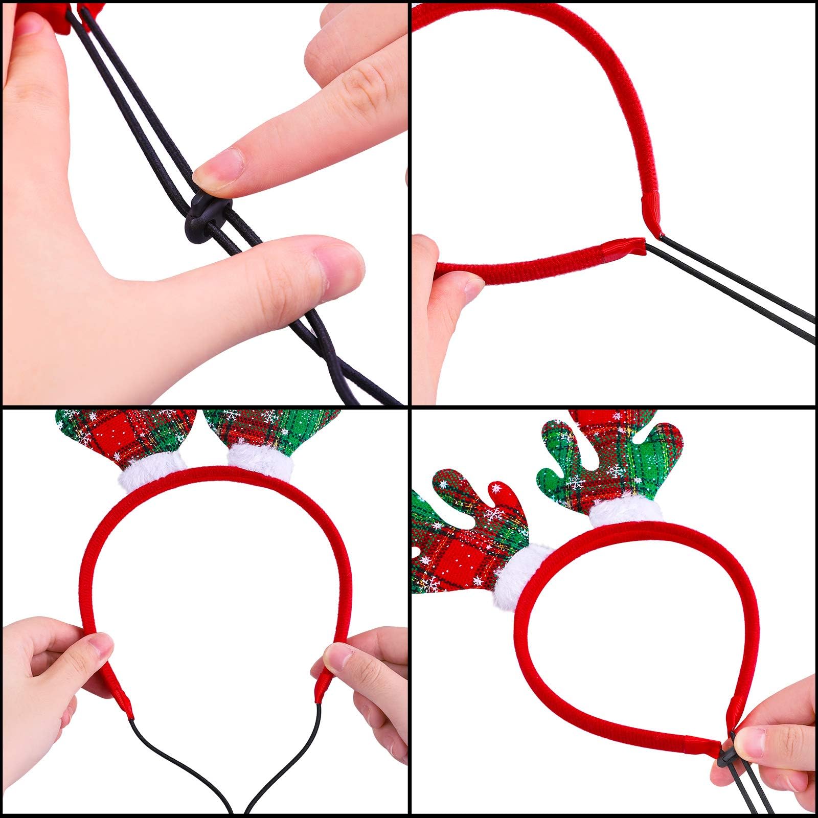 Aneco 3 Pack Christmas Reindeer Dog Headband Puppy Xmas Antlers Headwear Holiday Pet Costume Accessory
