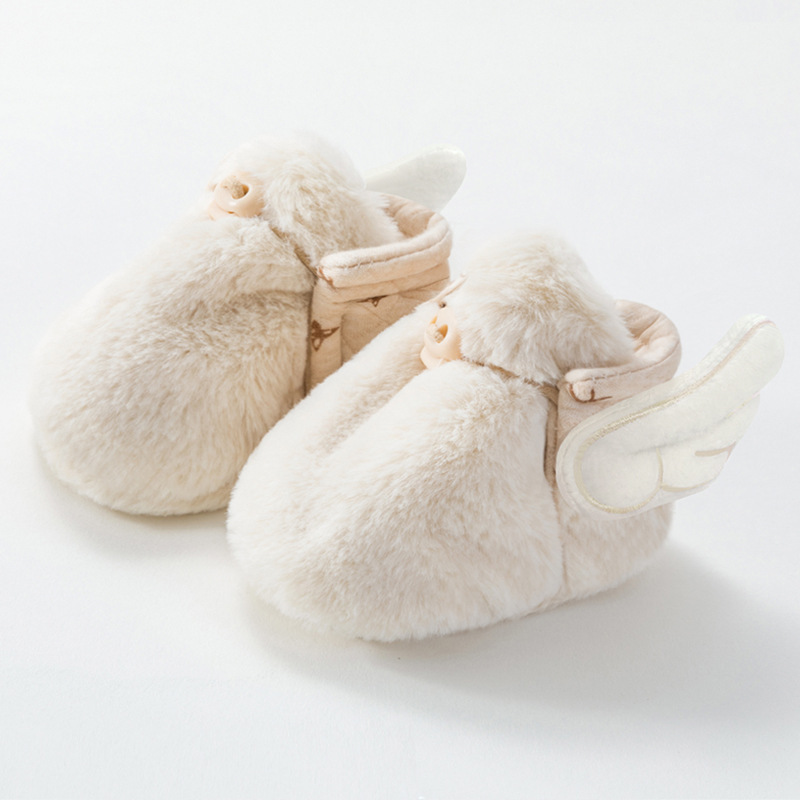 Baby Little Kids Girl Shoes Autumn Winter Infant Boy Cotton Sole Anti-slip Crib Shoes Cutefeet Toddler Plush Warm Floor Shoe First Walkers