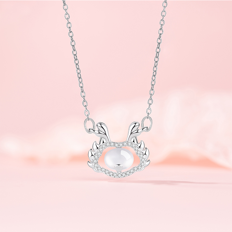 Sophisticated Ladies' Dragon Pendant Necklace - Unique Designer Stainless Steel Collar Jewelry
