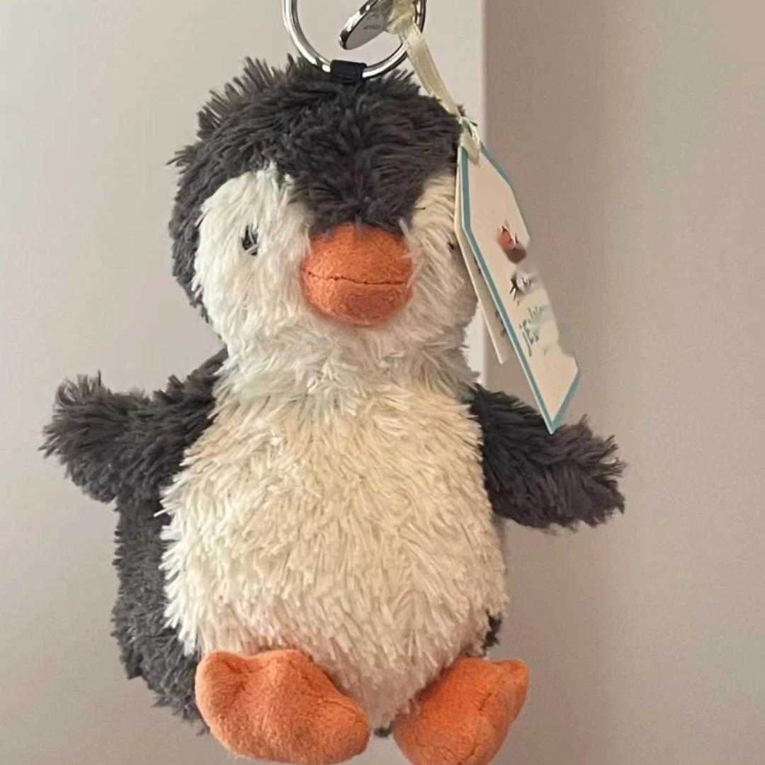 Keychains Lanyards English jELLYCAT new peanut penguin bag decoration plush toy gift keychain cute doll pendant H241127