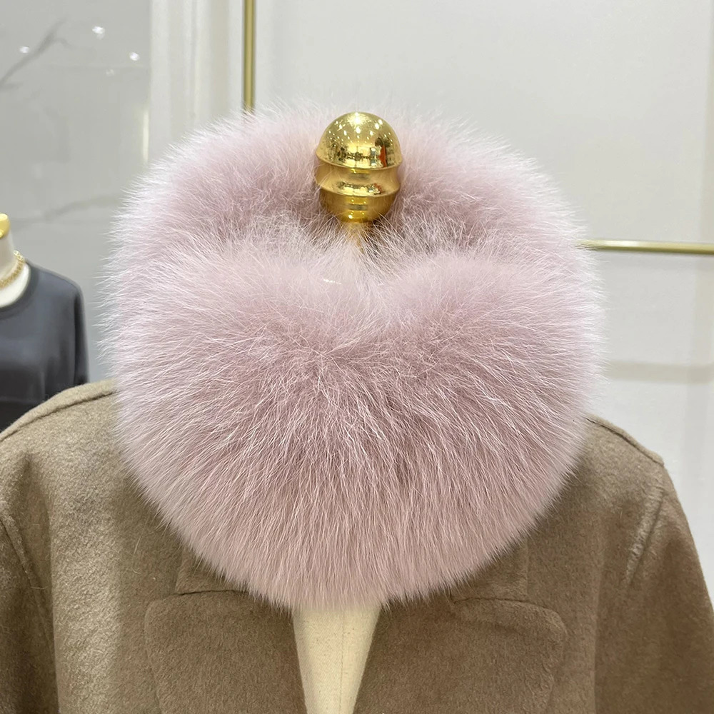 Arrival Women Plush Genuine Fox Fur Earmuff Winter Lady Big Pompoms Fox Fur Fluffy Earmuffs Warm 100% Real Fox Fur Ear Cover 241126