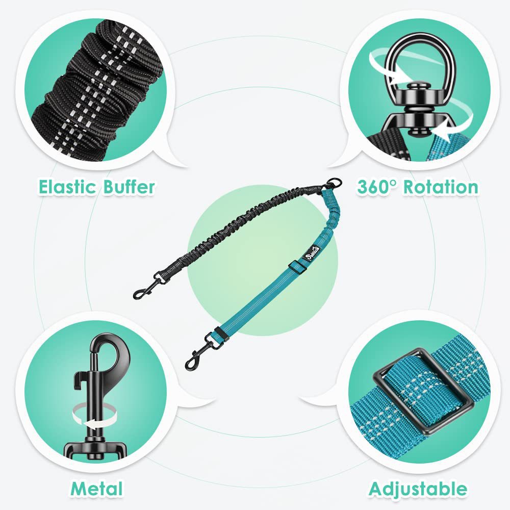 2025 New Large Explosion proof Charging Pet Automatic Scalable One to Two Dog Traction Rope High quality Wholesale Free Shipping