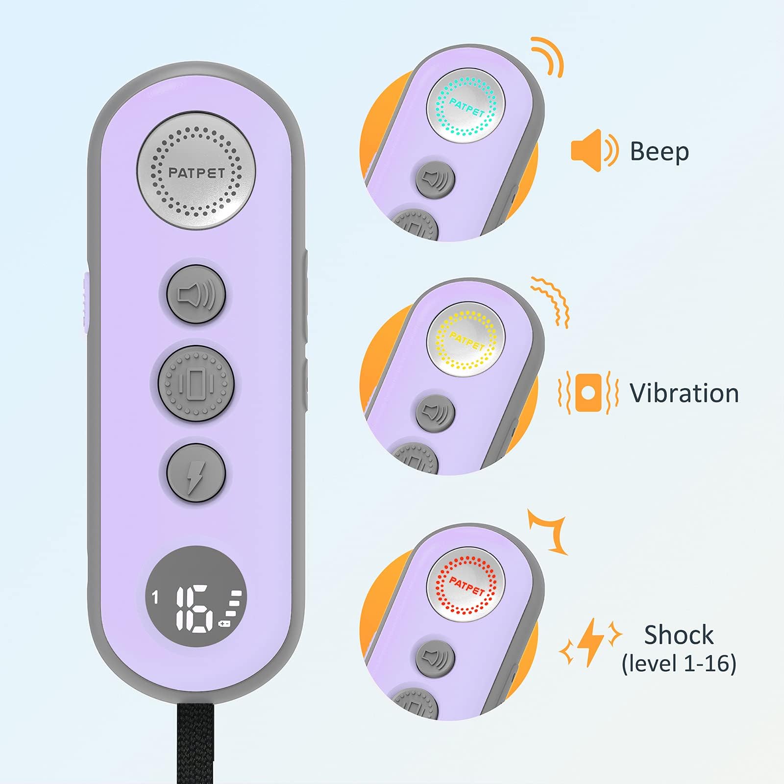 PATPET Shock Dogs(10-120lbs), 4000ft Rechargeable IPX7 Waterproof Training with Remote Dogs- Electric Dog Collar for Small Medium Large Dogs 2 Packs