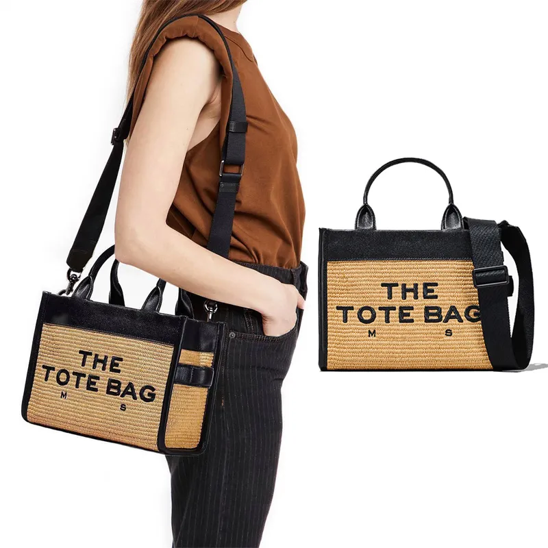 Fashion Designer Mini weave the tote bag pink Womens Luxury Shoulder travel Beach bag mens Crossbody Bags Straw rattan lady handbag clutch weekend shopping bag