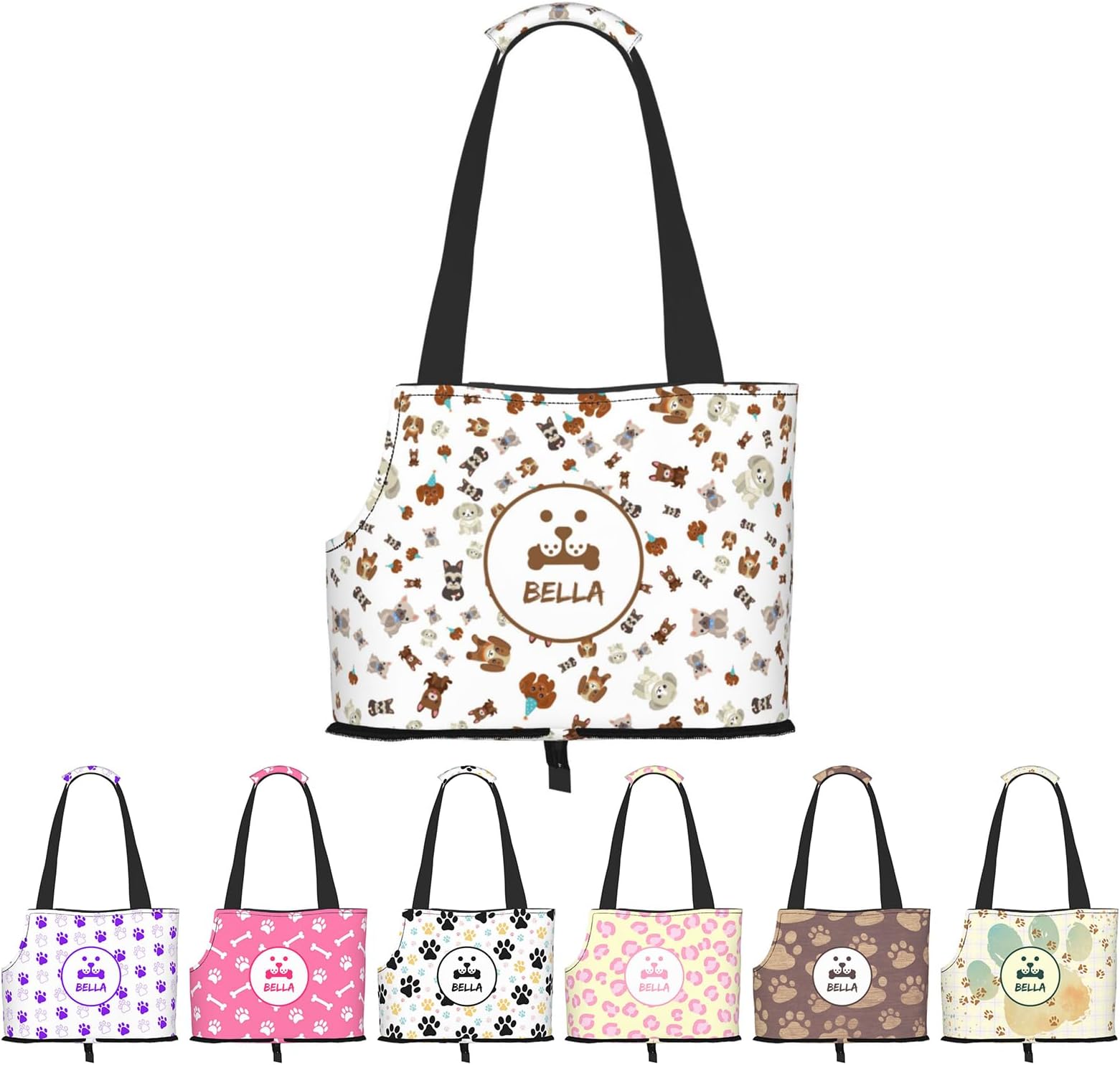 Others Dog Carrier Customized Purse with Name Personalized Cat Bag Pet Foldable Portable Tote for Small to Medium Cats and Dogs H250213