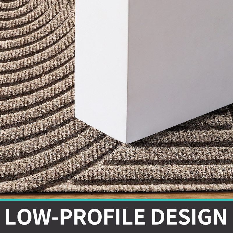 Home Anti-slip PVC Wire Ring Entrance Mat Home Easy To Care for Mud Scraping Mat Wear-resistant Outdoor Carpet
