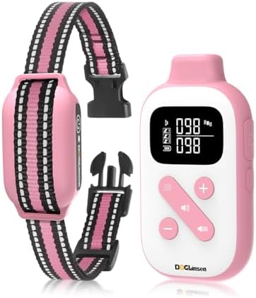 DOGLinsen Training Collar, Beep and Vibrating Shock, Shock Dog with Remote 2800Ft, Vibration Collar for Small Puppy Medium Large Dogs - No Prongs