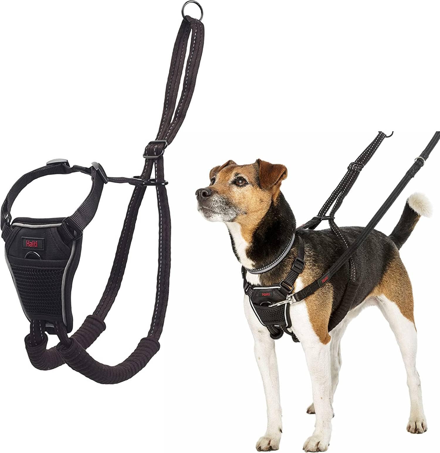 HALTI No Pull - To Stop Your Pulling on the Leash. Adjustable, Lightweight and Easy to Use. Reflective Dog Training Harness for Dogs (Size S
