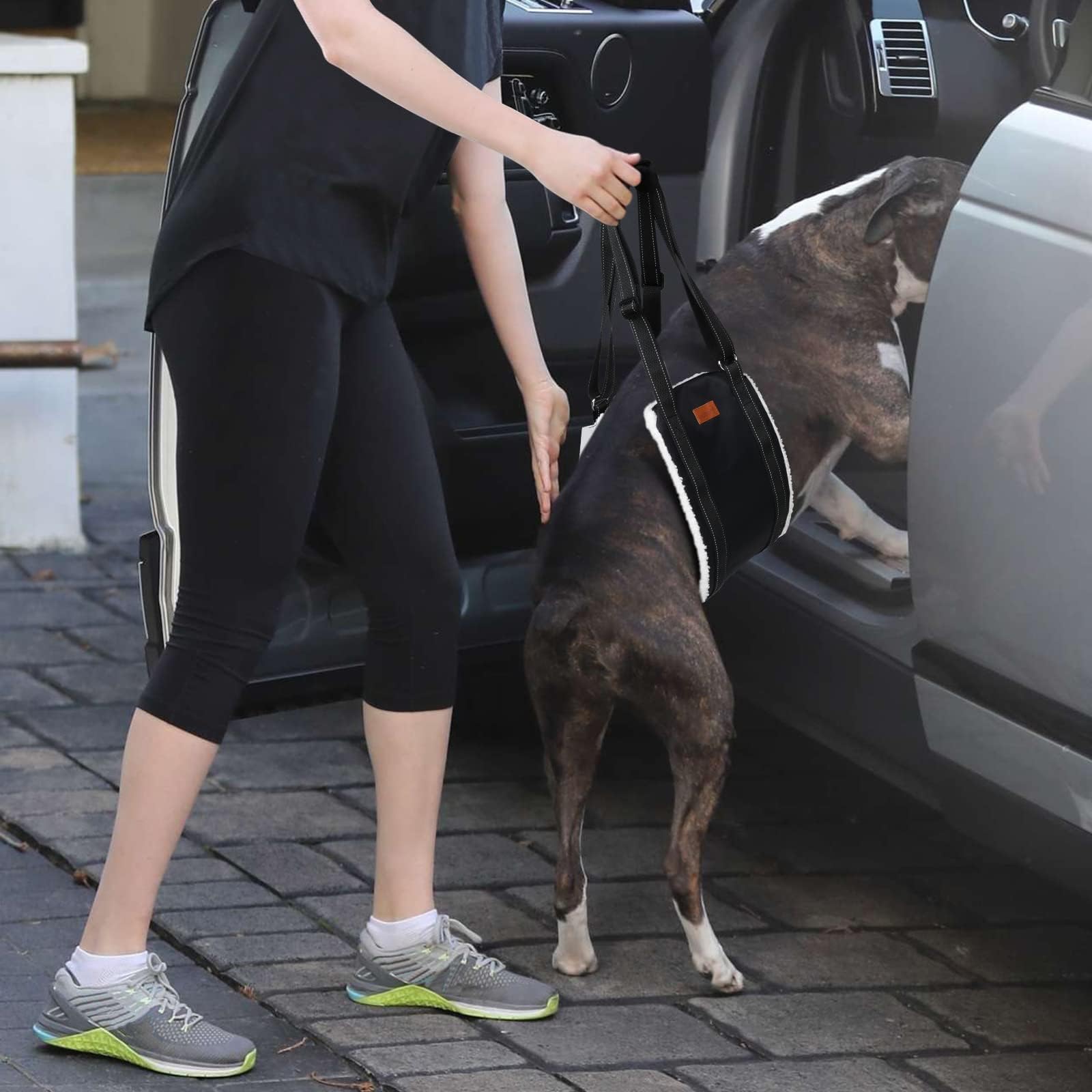 LOOBANI Portable Dog Sling Back Legs, Hip Support Harness to Help Lift Dogs Rear for Canine Aid and Old K9 Cruciate Ligament Rehabilitation