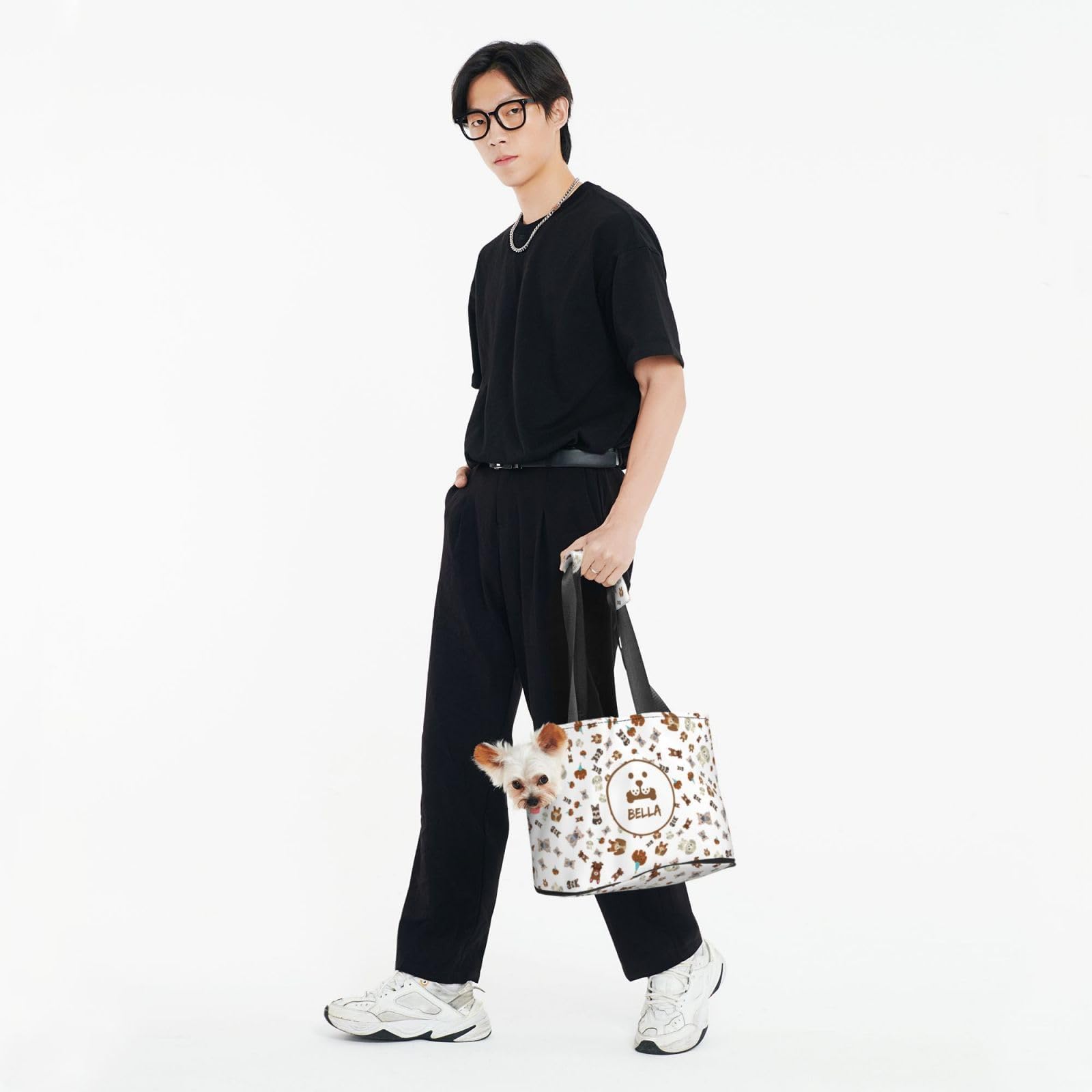 Others Dog Carrier Customized Purse with Name Personalized Cat Bag Pet Foldable Portable Tote for Small to Medium Cats and Dogs H250213
