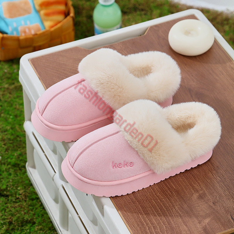 Free Shipping kids winter Fur Slippers Cream pink brown designer boots slip-on kid shoes platform men women mini slipper conform snow boot outdoor boo