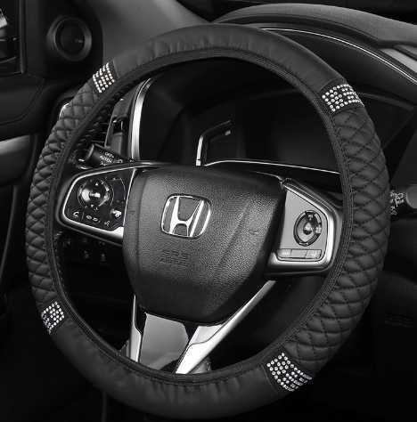 Car handle set four seasons general embroidered color diamond-inlaid elastic elastic steering wheel cover without inner ring J241127