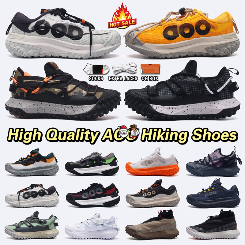 2025 Ddesigner Hiking shoes ACG Mountain Fly 2 Low Sneakers High Classic Black Chunky Outsole Platform Running Shoes Mens Womens Sports Shoes Outdoor Trainers