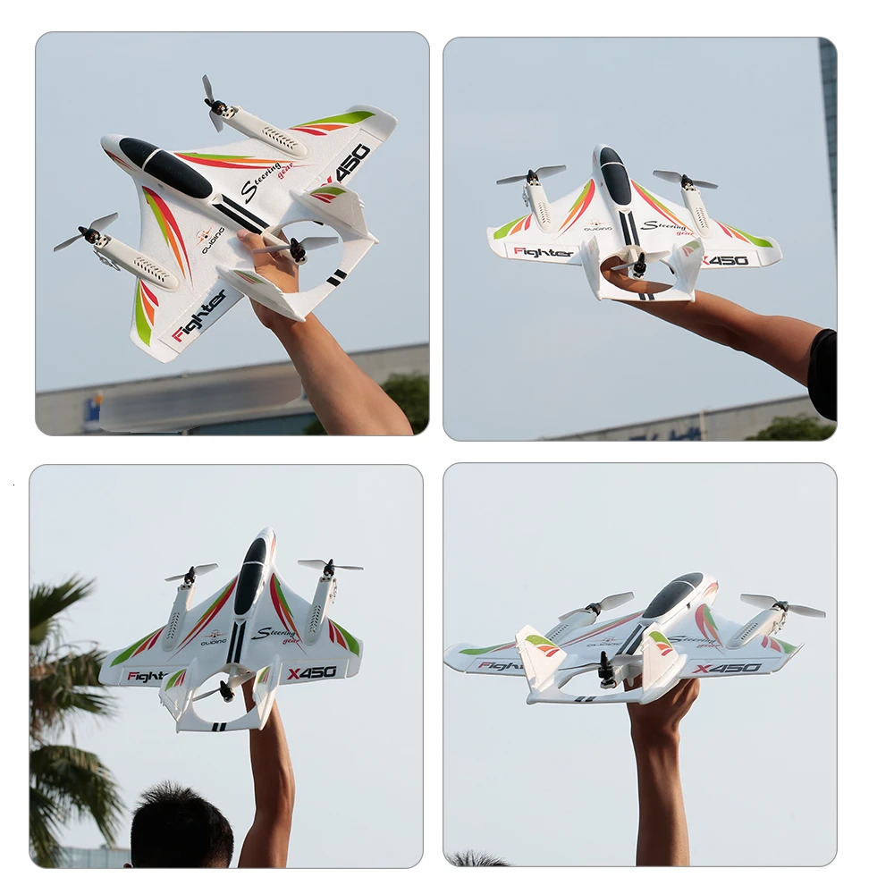WLtoys XK X450 Original RC Airplane Glider Fixed Wing Aircraft with 3 Models 24G 6CH 3D6G Helicopters for Kids Adults 241127