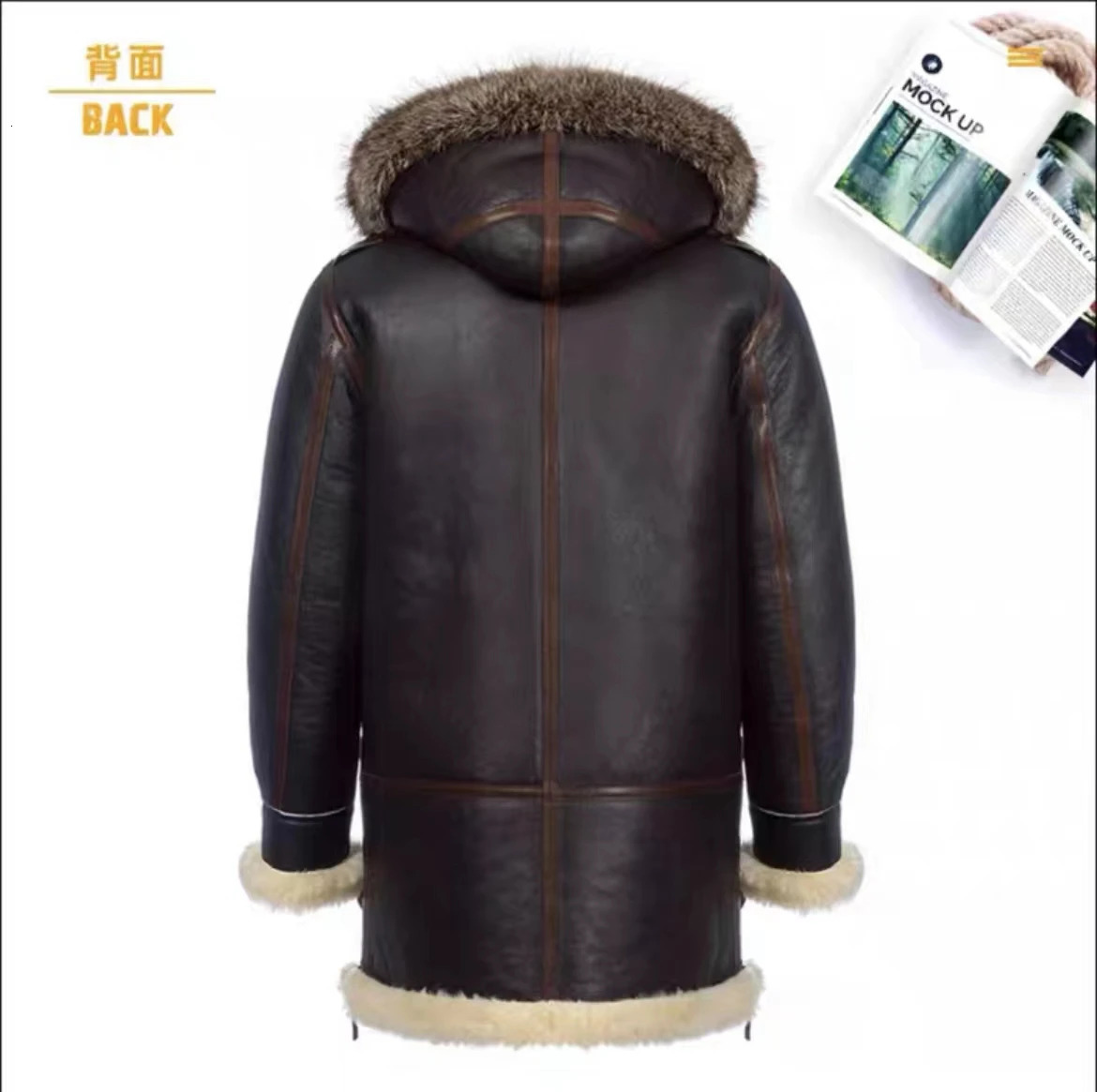 Winter High Quality Thick Pilot B7 Bomber Sheepskin Jacket Plus Size Shearling Wool Original Hooded Fur Genuine Leather Coats 241112