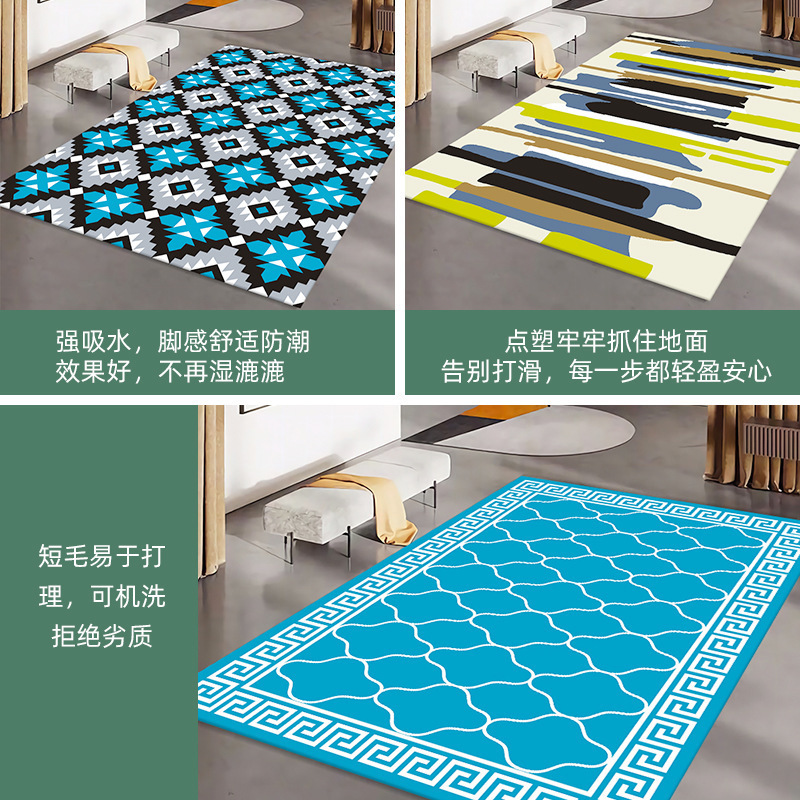 Nordic Geometry Carpet for Living Room Home Decorations Sofa Table Large Area Rugs Bedroom Bedside Anti-slip Floor Mat 240904