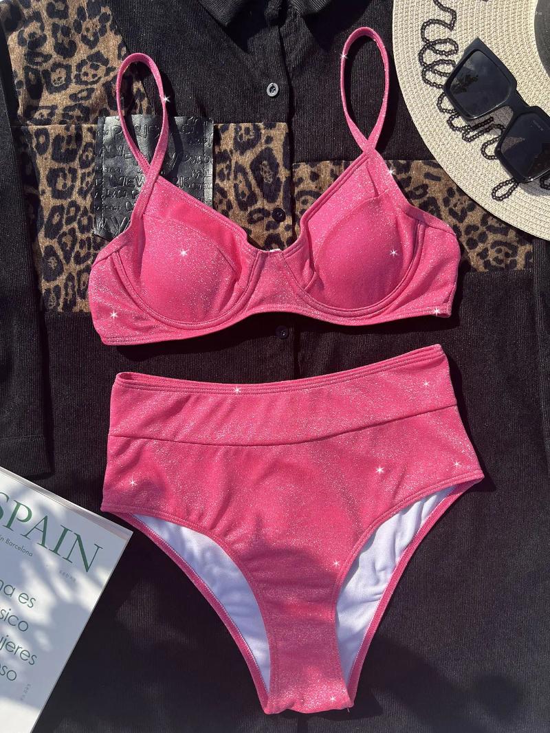 Womens Swimwear 2024 Bikini Low Rise Sexy Set Swimming Beach Suit
