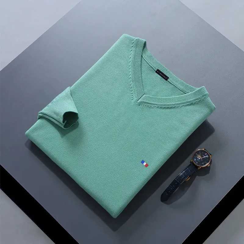 Classic brushed V-neck sweater for mens autumn and winter cashmere blend warm jumper dress for mens Hombres sweater X241126