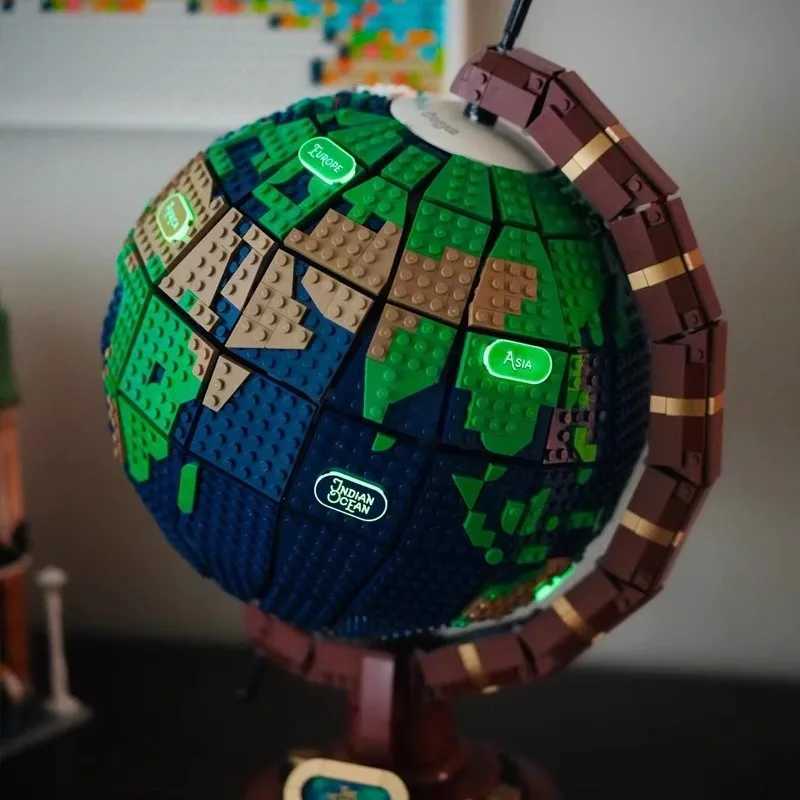 Blocks 2585Pcs Globe Model High difficulty Adult Technology Parts MOC Building Block Toy Male and Female GiftsY241127SZ0N