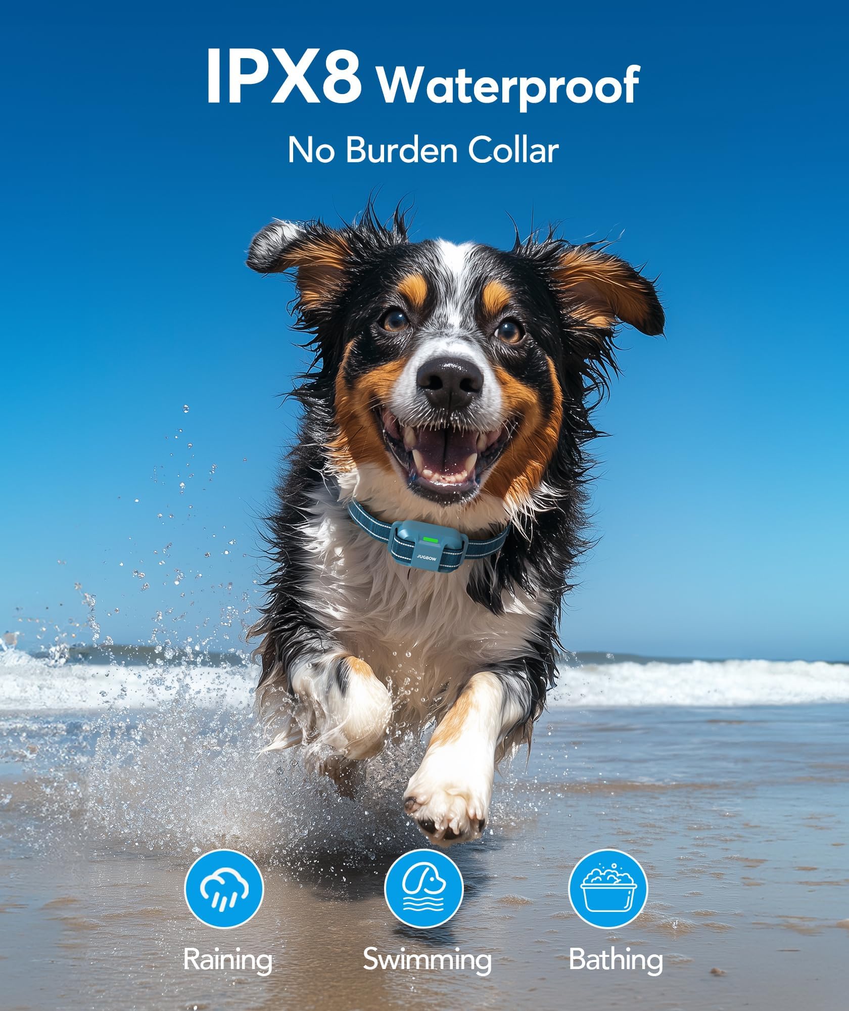 Jugbow - 4200FT Dog Remote, IPX8 Waterproof Electric with 4 Training Modes, Security Lock, Rechargeable Shock Collar for Dogs 5-120lbs