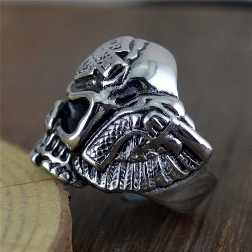 Retro Exquisite New Style Simple Punk Wing Skull Punk Ring Men and Women Hip Hop Rock Fashion Trend Gift Ring Accories GiftXJ241127