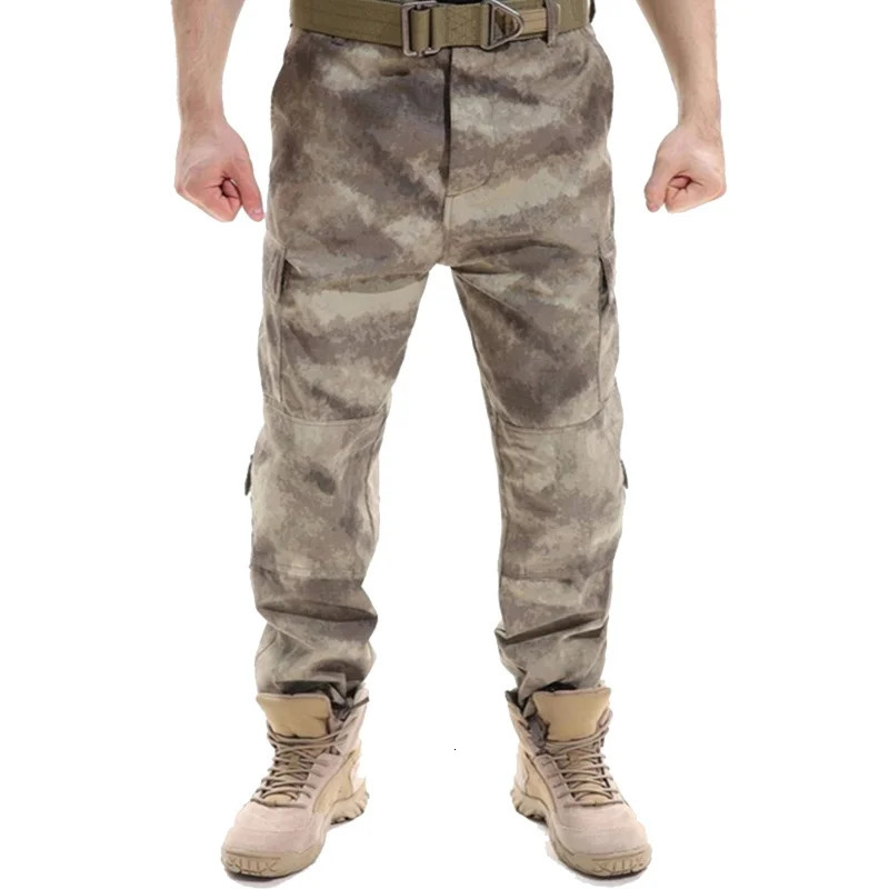 Mens Camouflage Tactical Pants MultiPockets Digital Camo SWAT Cargo Male Autumn Army Long Trousers 241126
