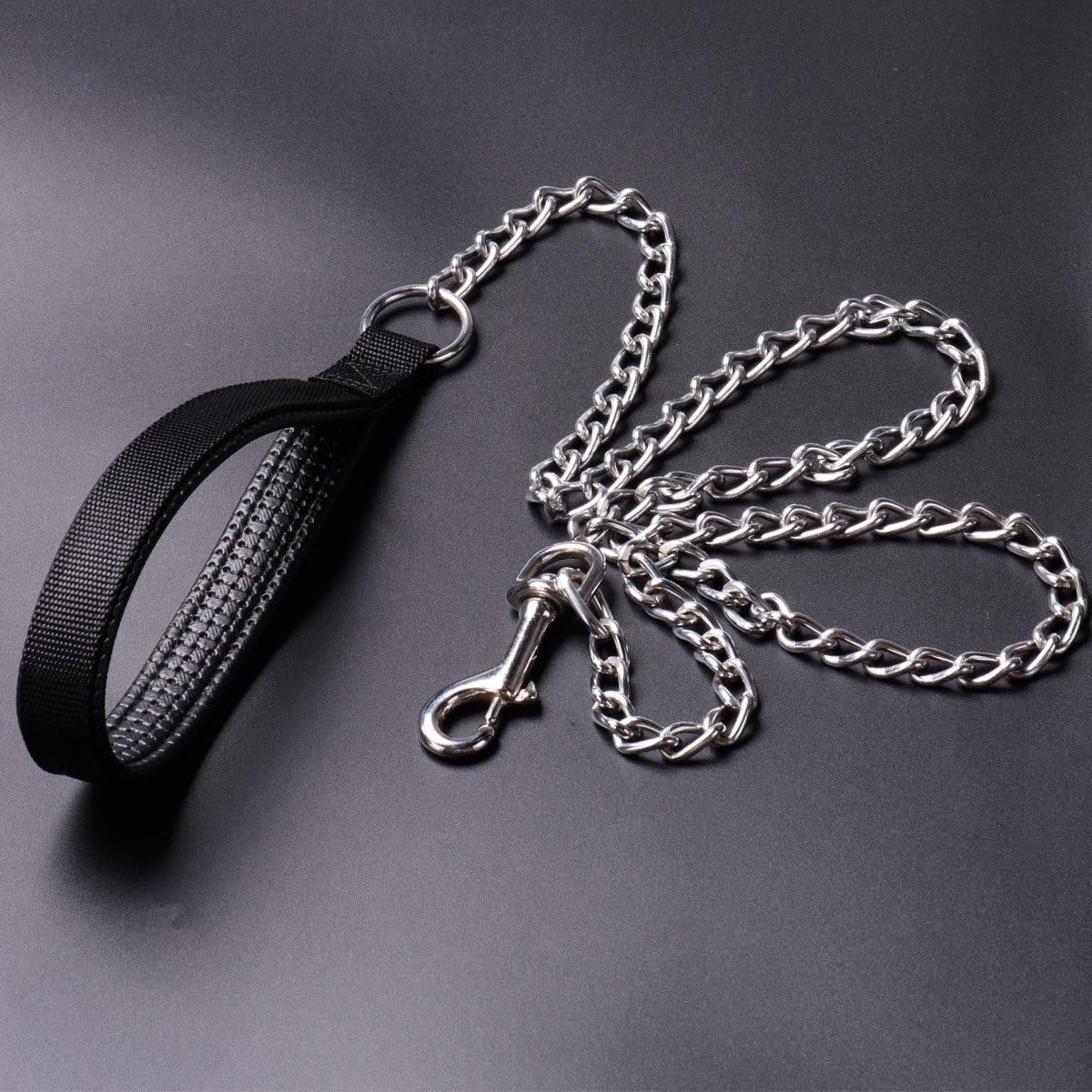 CtopoGo Heavy Duty Leash,Metal Leash Dog Chain with Padded Handle for Large & Medium Size Dogs
