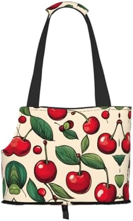 Others Dog Carrier Lovely Sweet Red Cherry 2 Pet Carrier Handbag Pet Tote Bag Cats Dogs Comfort Portable Foldable Pet Bag Dog Carrier H250213