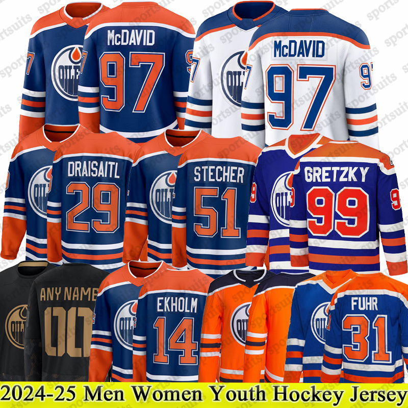 2024-25 winter classic jerseys # 99 Wayne Gretzky hockey jersey #29 Leon Draisaitl Evander Kane Zach Hyman Mattias Ekholm Stuart Skinner Oilers jerseys