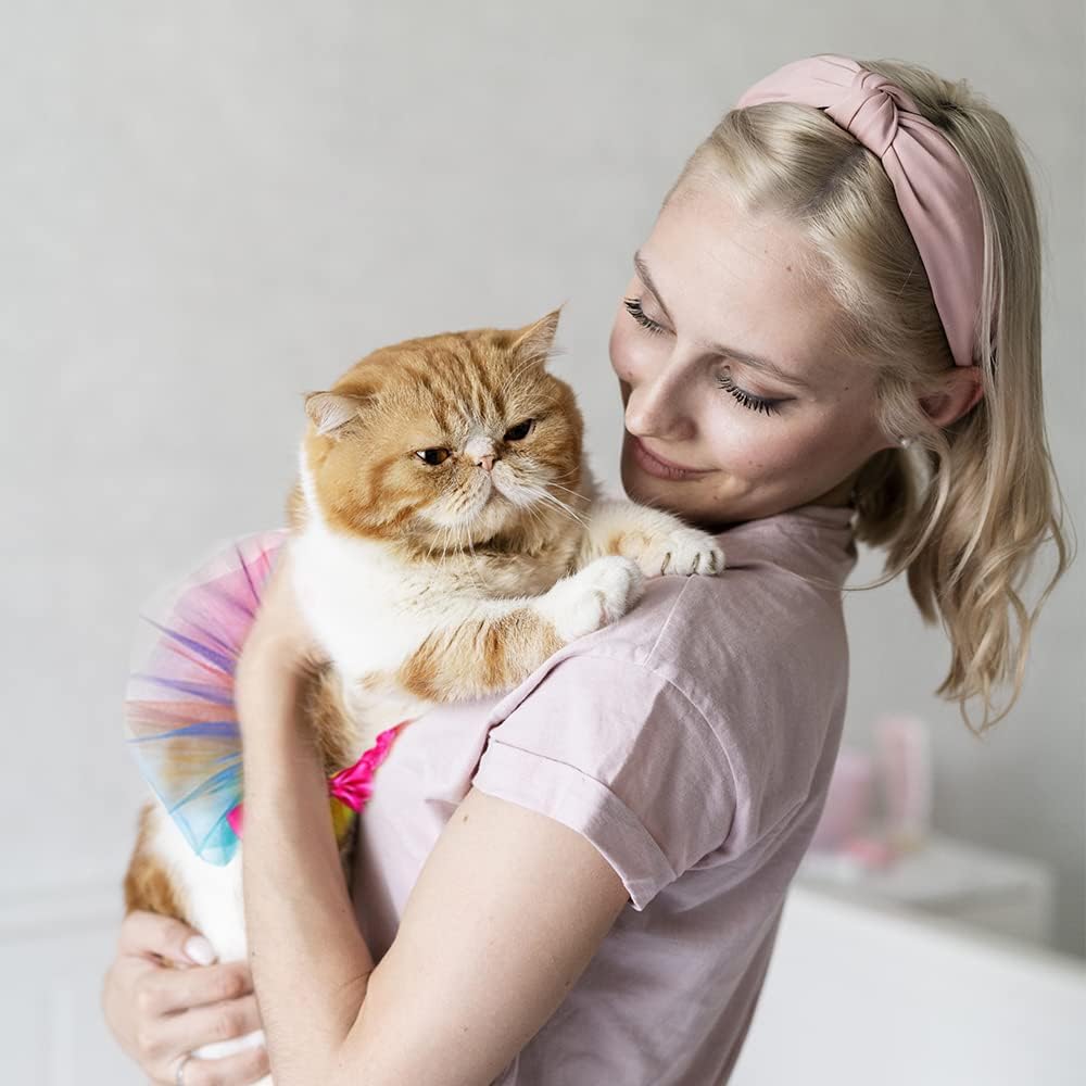 Rainbow Adjustable Pet Scarf Collars, Colorful Tutu Accessories for Small Cats Dogs Pets Gay Pride Month Party Daily Clothes Costume Supplies (S