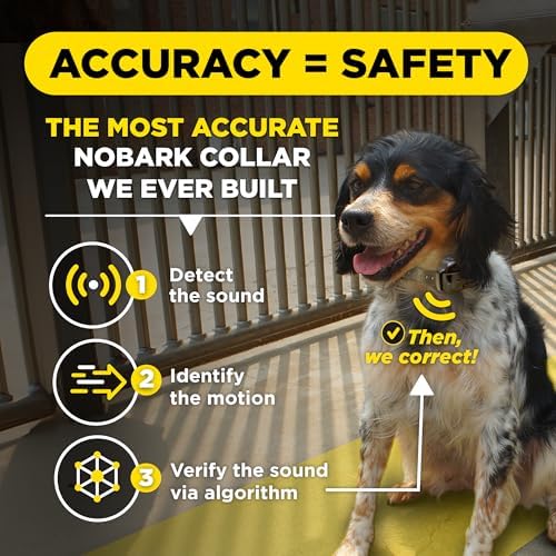 Dogtra Smart NOBARK, detects Whining and Barking, App Control e-Collar, Usage Notification, Behavior Report, Waterproof(IPX9K), 30 Yard Range, Compact