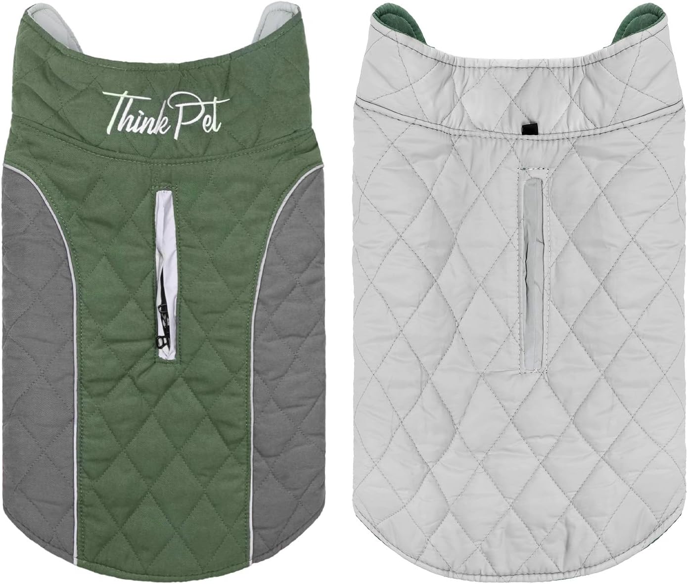 ThinkPet Cold Weather Coats - Cozy Waterproof Windproof Reversible Winter Dog et, Thick Padded Warm Coat Reflective Vest Clothes for Puppy Small Mediu