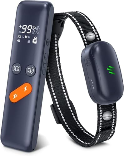 Shock Collar, Electric Remote 2680FT, IPX7 Waterproof Vibrating Dog Collar with 4 Training Modes, Rechargeable E-Collar for All Breeds, Sizes (Upgrade