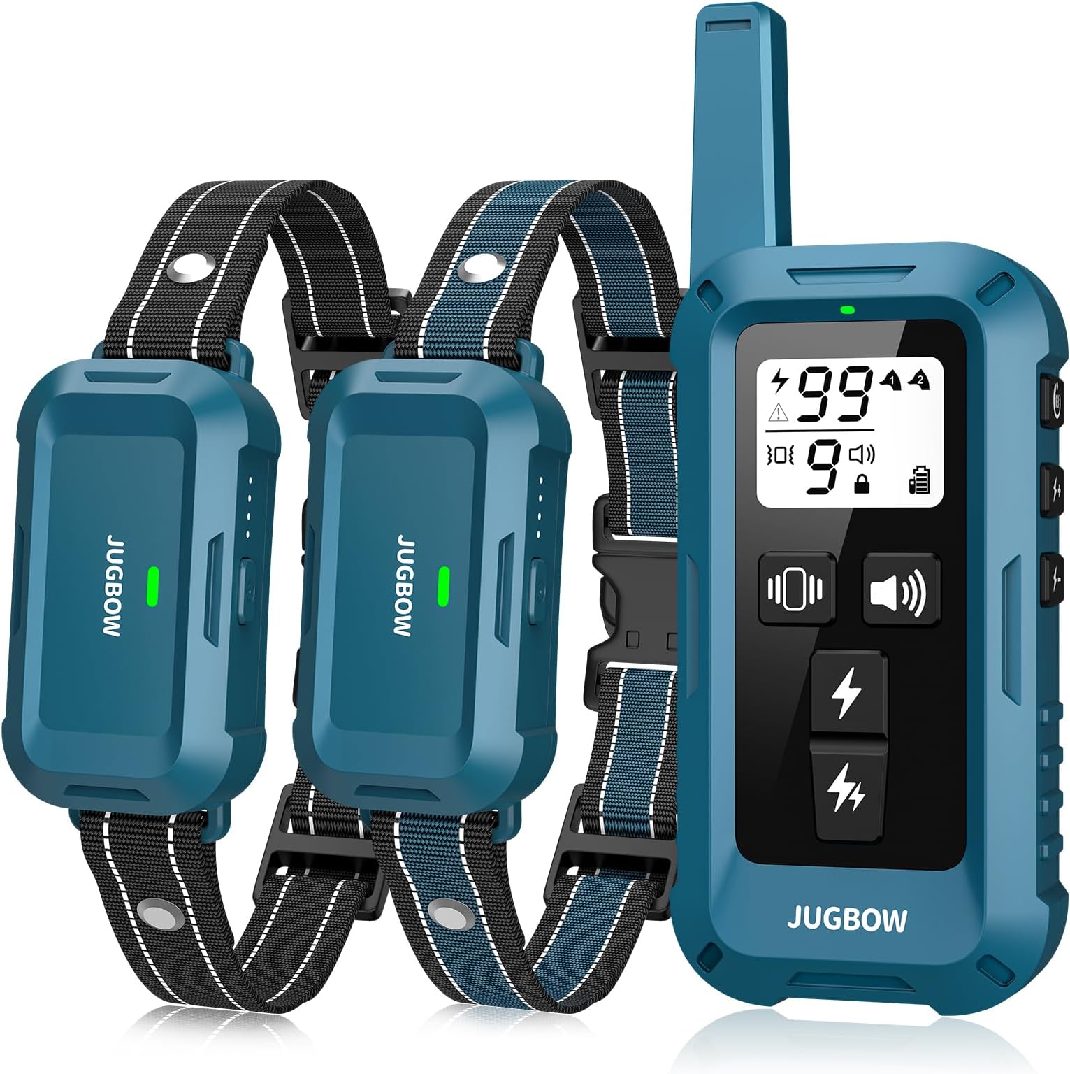Jugbow Shock 2 - 4200FT Dog with Remote, IPX7 Waterproof E Collar Training Rechargeable Collars for Large Medium Small Dogs