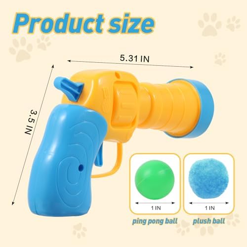 JPTECY Cat Ball Toy Launcher Gun 34pcs Cat Toys for Indoor Cats Interactive Cat Toy Kitten Toys Cat Balls Fetch Toy Cute Cat Toys Cat Ball Launcher, C