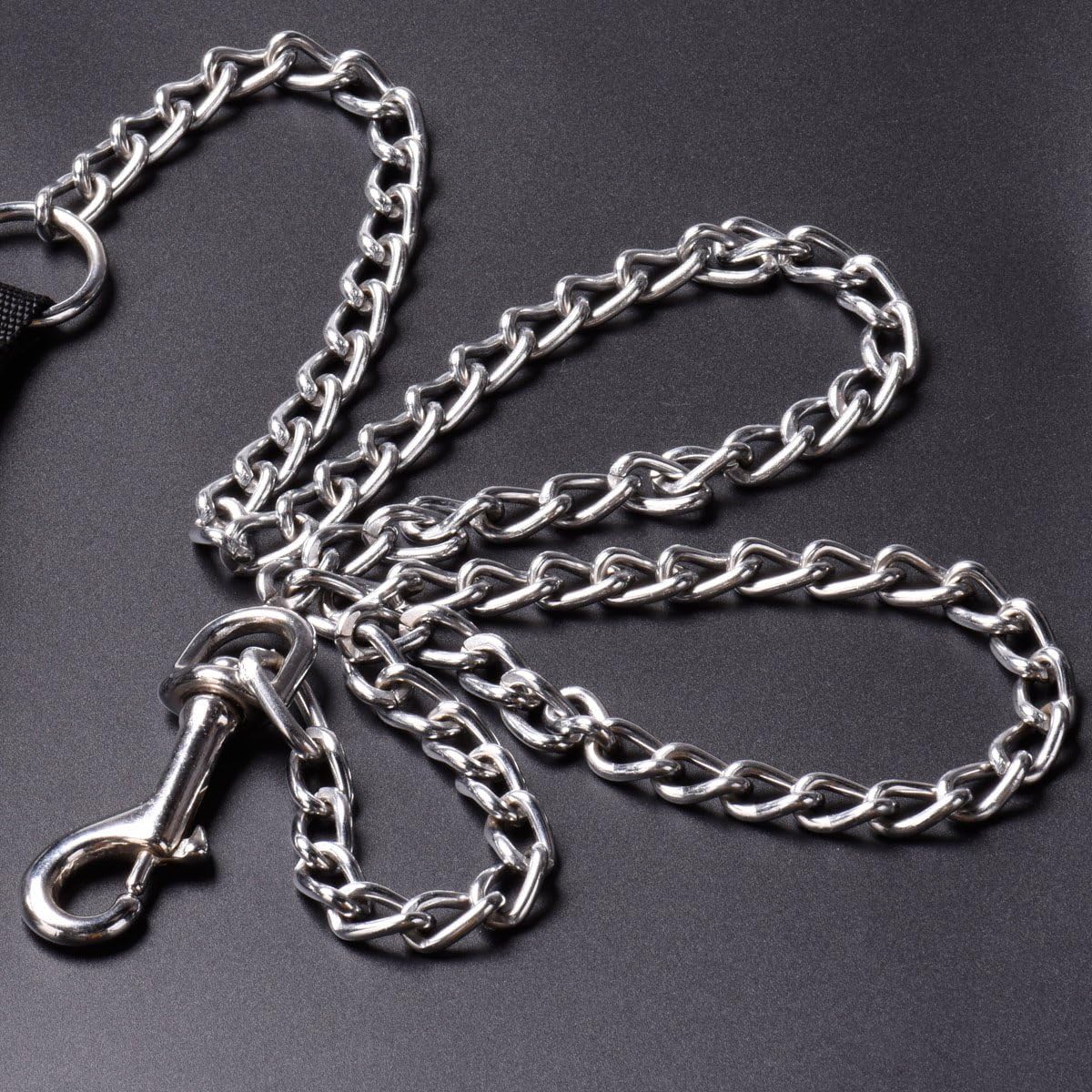 CtopoGo Heavy Duty Leash,Metal Leash Dog Chain with Padded Handle for Large & Medium Size Dogs