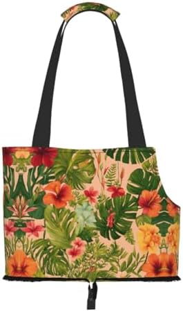 Others Dog Carrier Beauty Flowers Pet Carrier Handbag Pet Tote Bag Cats Dogs Comfort Portable Foldable Pet Bag Dog Carrier H250213