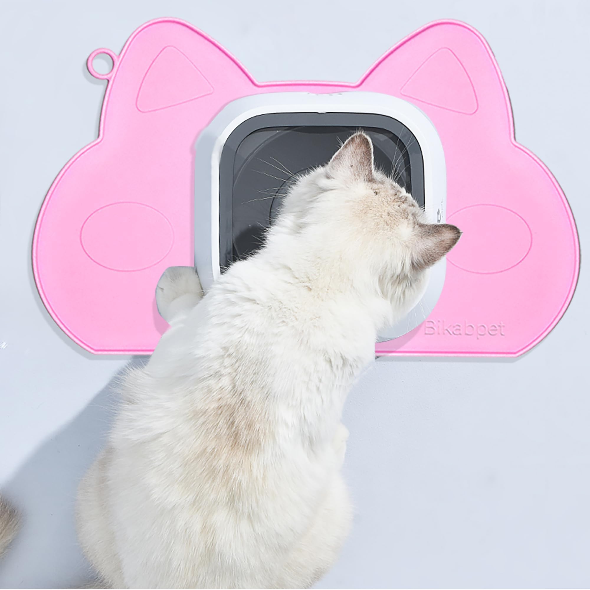 Bikabpet ors Waterproof,Thicker Cat Non-Slip,Dog Bowl Mats Food and Water,Pet Feeding Mat Silicone,Raised Edges to Prevent Tray for Dog Bowls