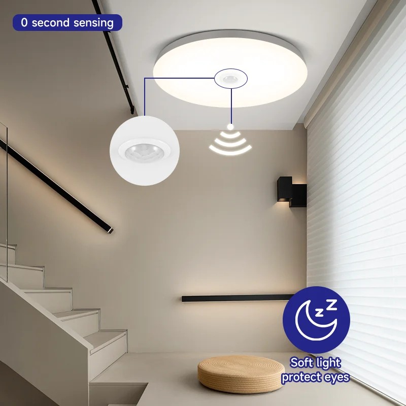 Sensor Ceiling Lamp LED Sensitive Motion Sensor Lights for Hallway 15W 20W 40W 50W Cold White Ceiling Lights