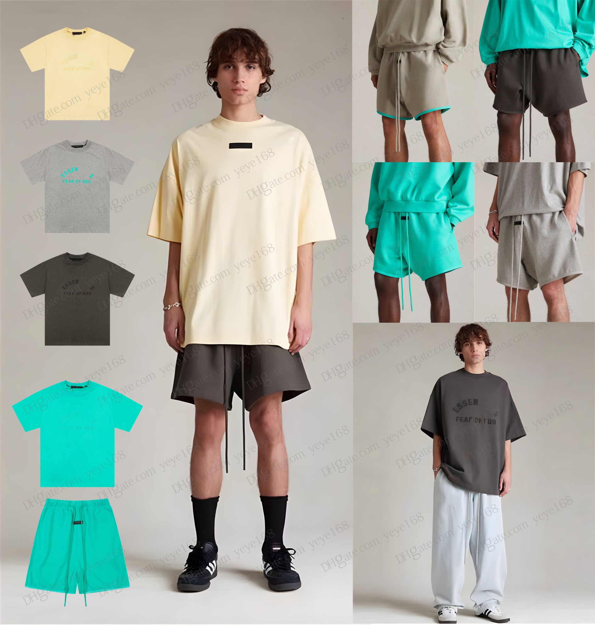 Mens T Shirt sports short sleeved shorts sleeveless men's and women's Tshirt solid color designer t shirt loose green white gray 100% cotton street clothing US S-XL