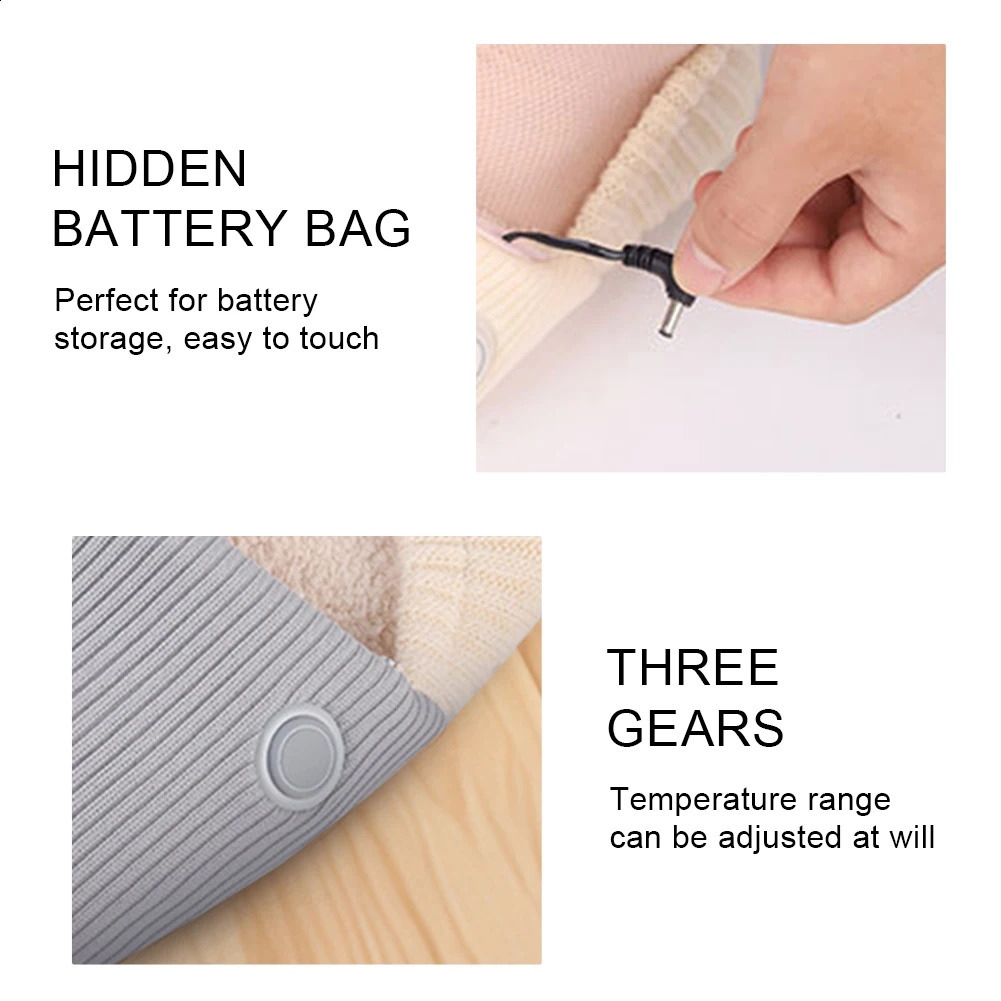 Neutral warm slider with 3 layers of feet warm shoes rechargeable electric slider suitable for cold feet241127bj