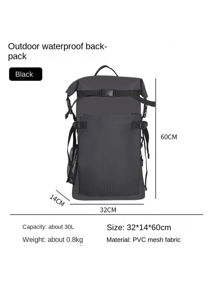 Outdoor waterproof rucksack hiking backpack sports fashion trendy travel dry wet separation camping backpack 241127