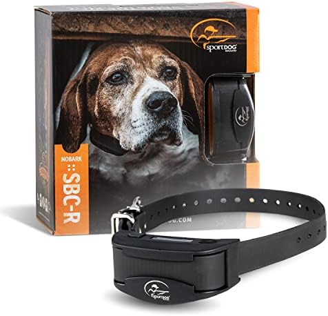 SportDOG NoBark SBC-R Rechargeable Shock Collar No Barking Device for Dogs, Waterproof Control Collar, Shock, Vibrate and Tone, Static Dog Bark E-Coll
