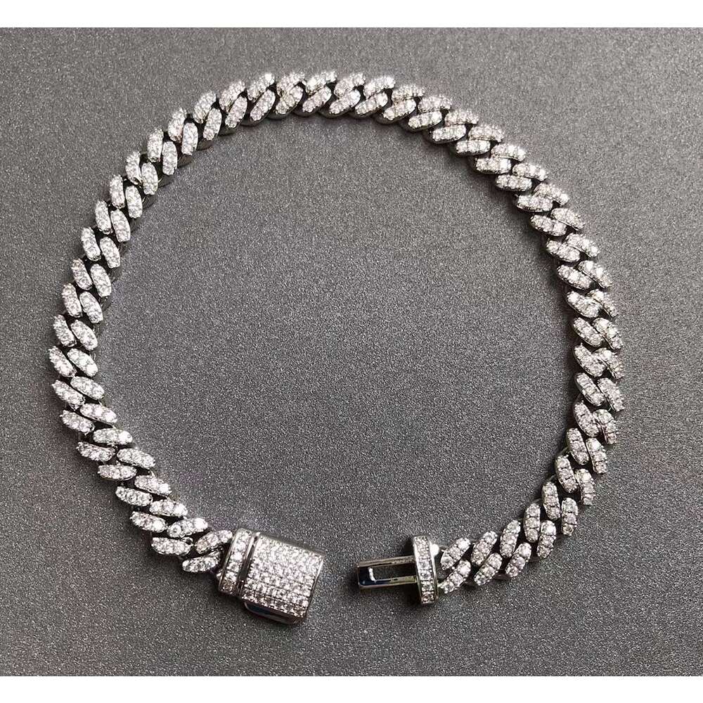 10mm 12mm 14mm Wholesale Price Best Quality 925 Silver Custom Bracelet Jewelry 6mm 8mm Iced Out Moissanite Cuban Link Chain