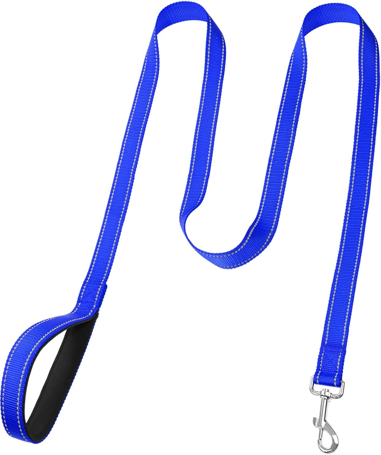 FunTags 6FT Reflective Dog Leash with Soft Padded Handle Training,Walking Lead for Large & Medium Dog, Inch Wide,HOTPINK