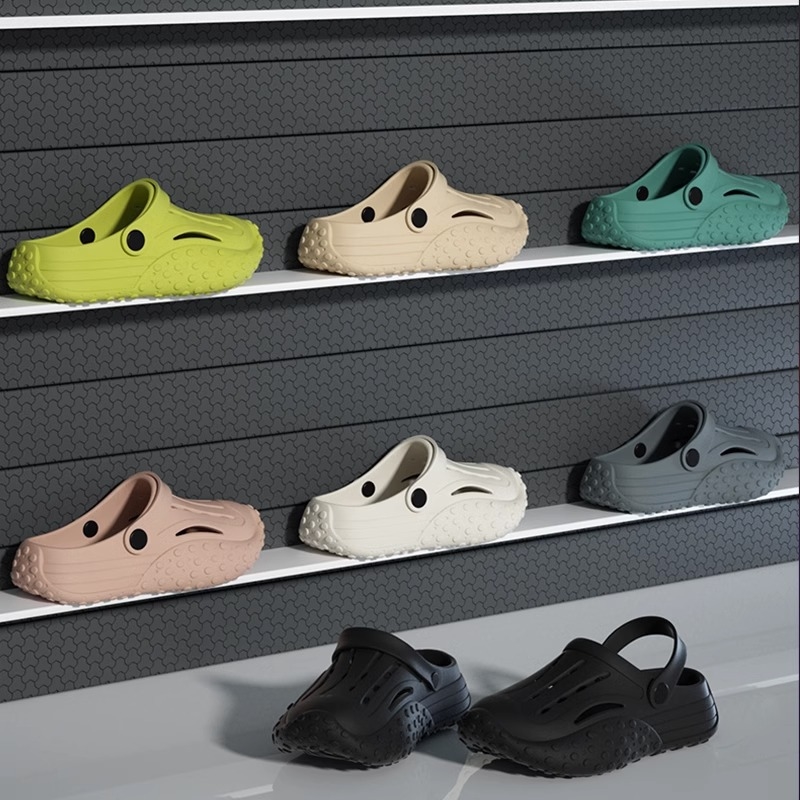 feeg thick sole EVA Shit 4.0cm perforated shoes new casual sports trend two wearing sandals for men and women Lhshoe wo