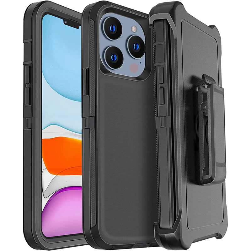 Hybrid Armor Heavy Duty Shockproof Holster Clip Robot Phone Cases For Iphone 16 15 14 Plus 13 12 11 Mini X Xr Xs Pro Max 7 8 Plus High Qulity 3 in 1 W
