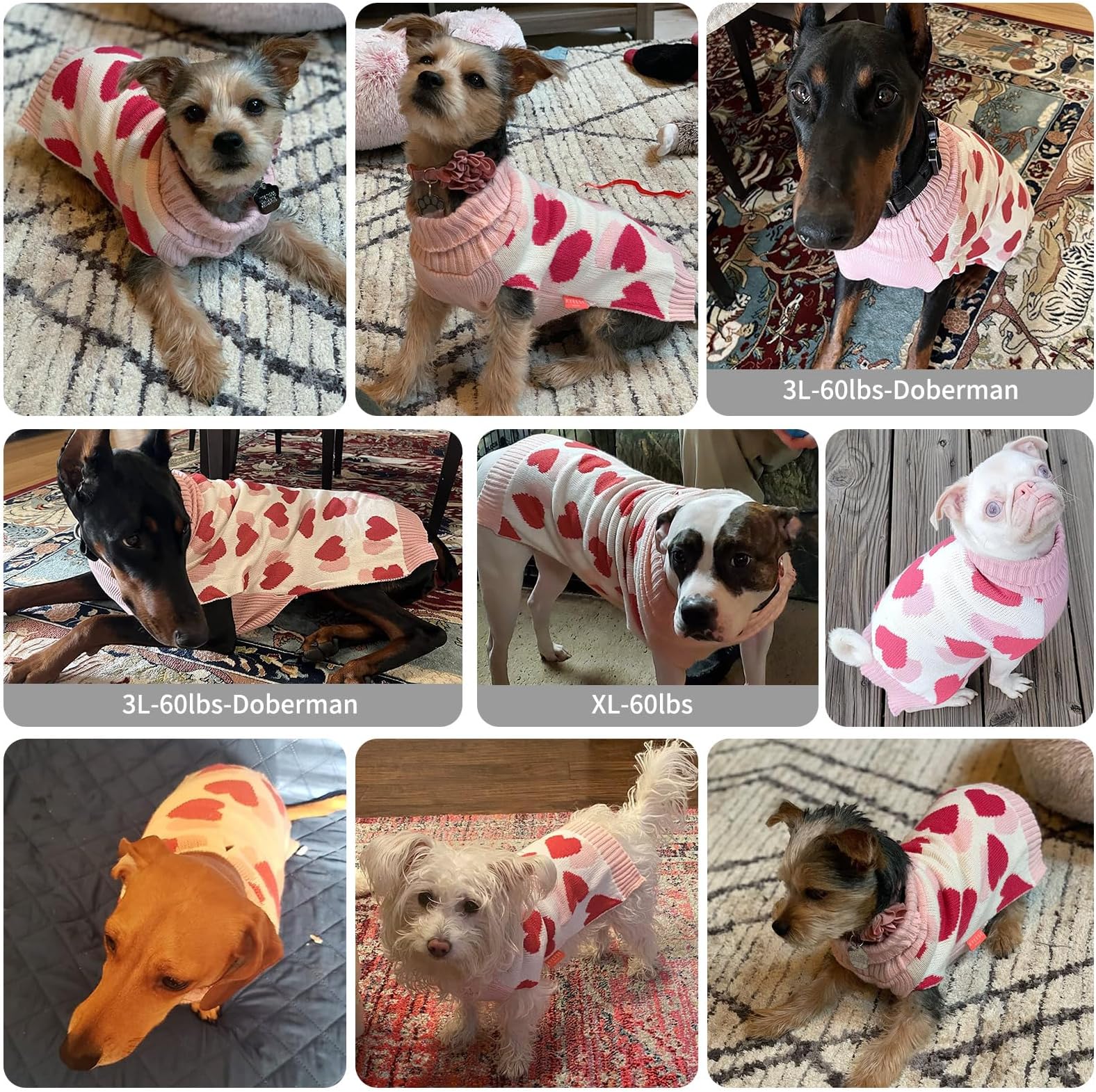 free shipping KYEESE Reindeer Large with Leash Hole Sweater Outfit Dog Christmas OutfitRed Check Pet Sweater, XXXL