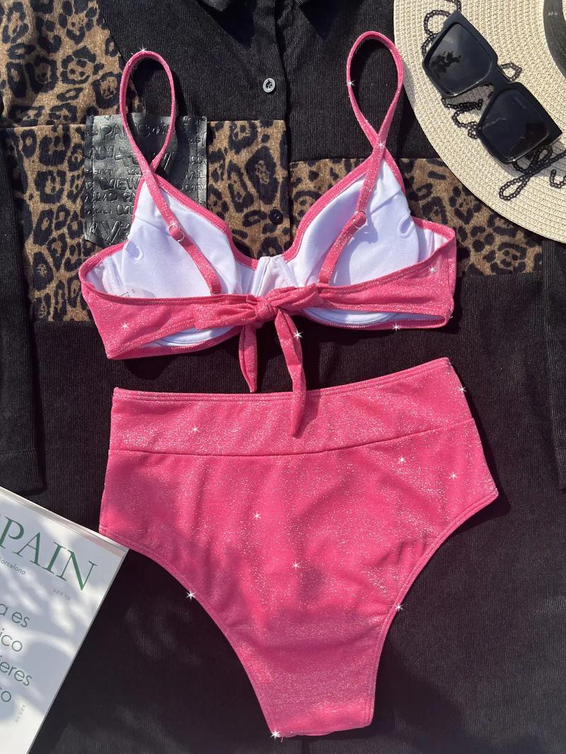Womens Swimwear 2024 Bikini Low Rise Sexy Set Swimming Beach Suit