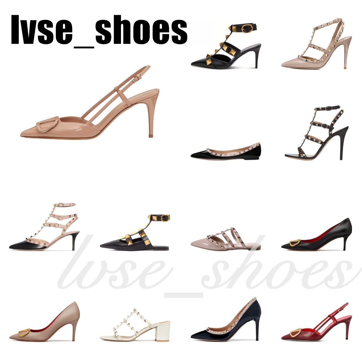 High Heels Designer Sandals Classics Metal Buckle V Pointed Toe Thin Heel slingback heels Summer Genuine Leather Woman Wedding Shoes Dress shoes 35-42